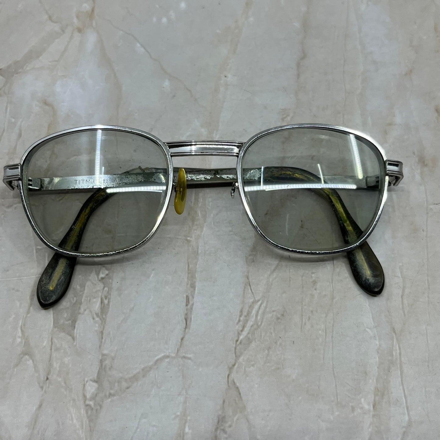 Vintage Titmus Silver Tone Sunglasses Eyeglasses Frames TD5G4-7