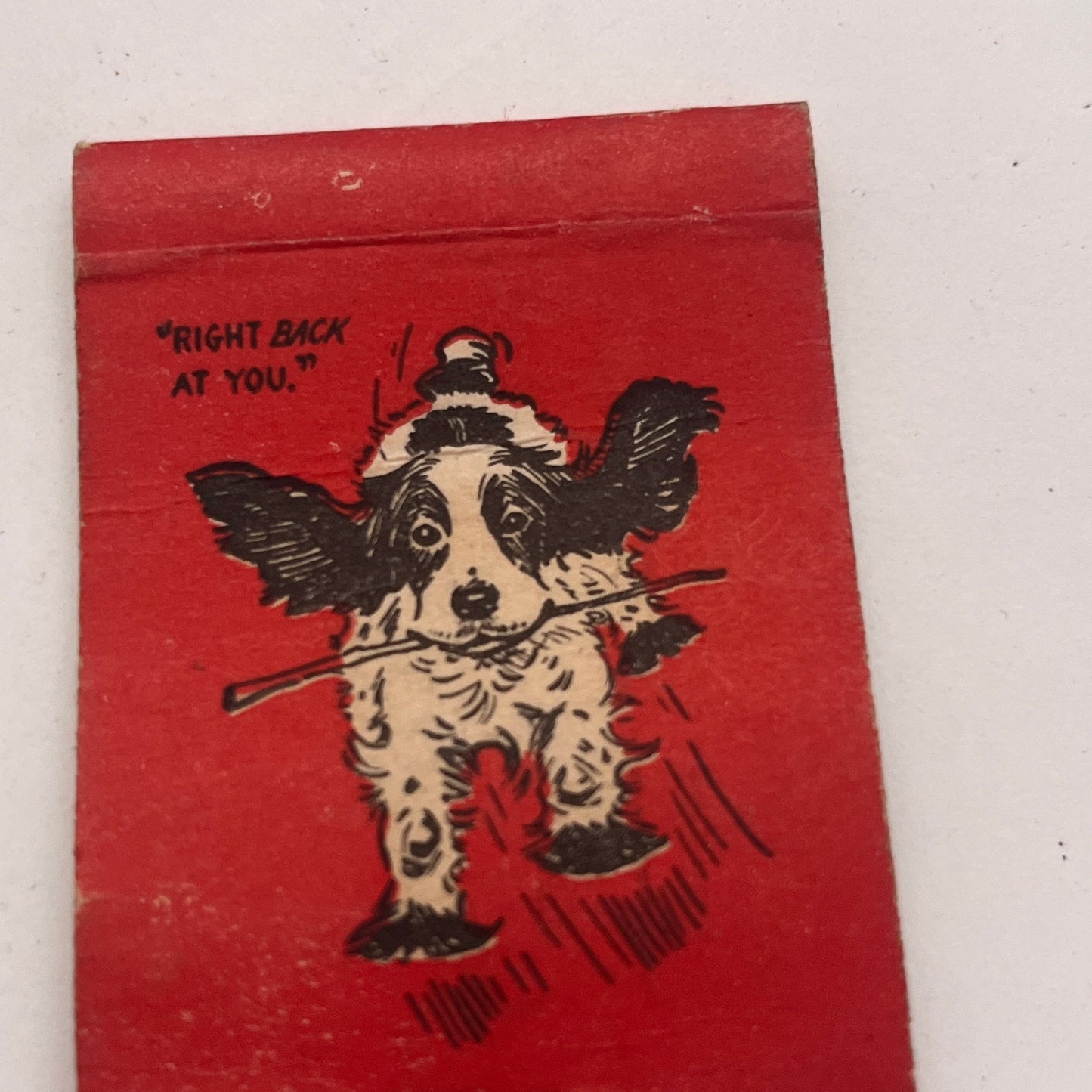 Cocker Spaniel Puppy Diamond Match Vintage Matchbook Cover TB8-MB2-5