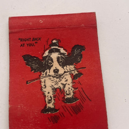 Cocker Spaniel Puppy Diamond Match Vintage Matchbook Cover TB8-MB2-5