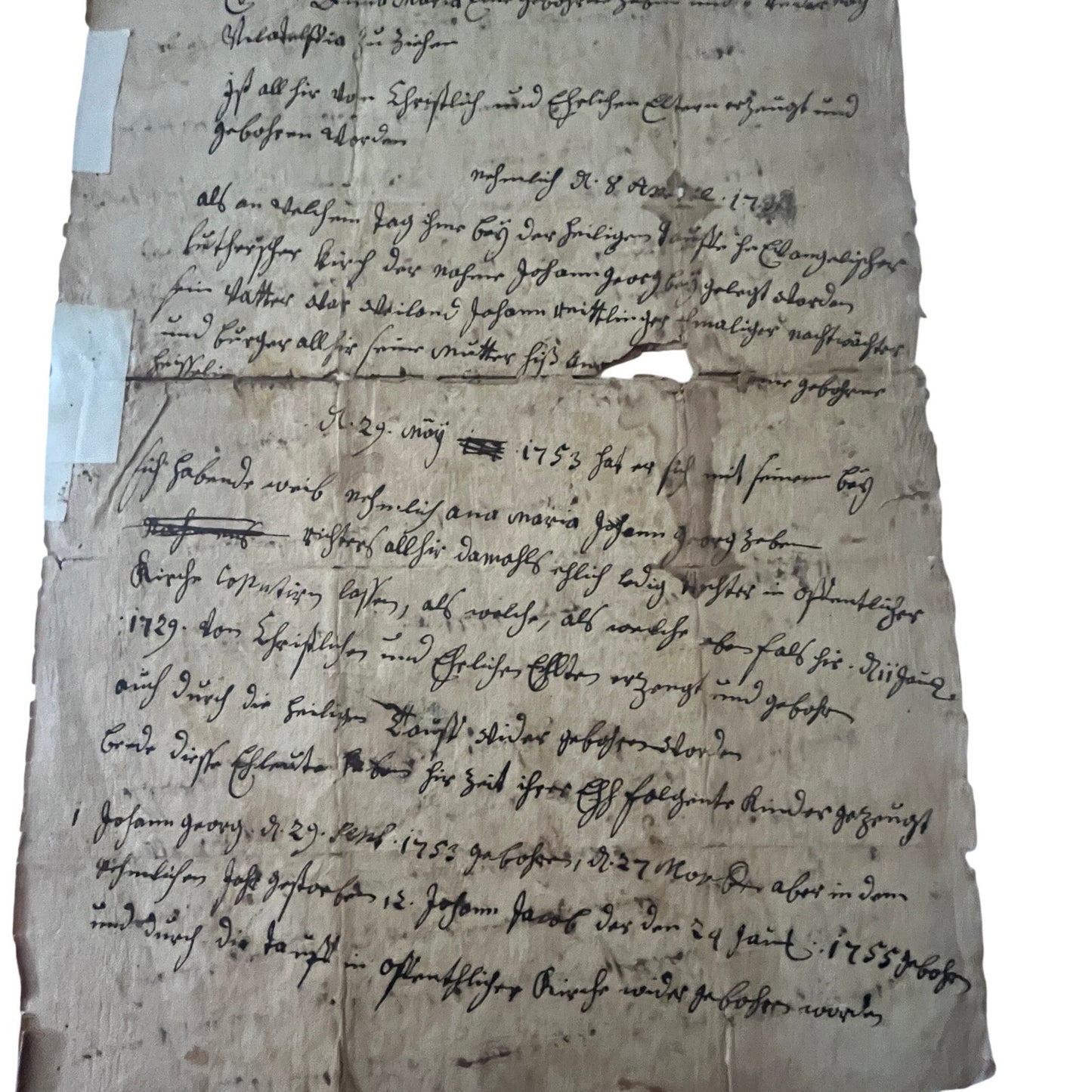 Johann Georg Wittlinger & Anna Maria Beringer c1760 German Family Record V36-2