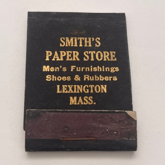 Smith's Paper Store Lexington MA Vintage Matchbook Cover TB8-MB2-5