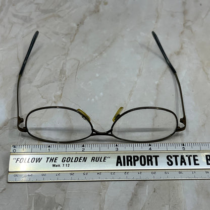 Vintage Oval Bronze Tone Sunglasses Eyeglasses Frames TE9-G2-11