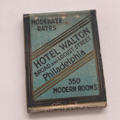 Hotel Walton Philadelphia Vintage Matchbook Cover TB8-MB2-8