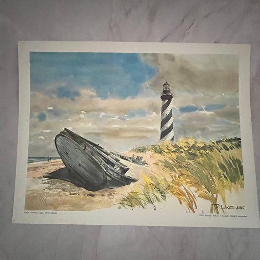 Cape Hatteras Light, Outer Banks - Phil Austin Lithograph 13x17" Art Print FL1