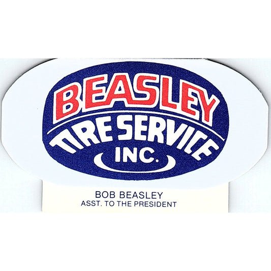 Bob Beasley Tire Service Inc Houston Vintage Business Card SD9-B13