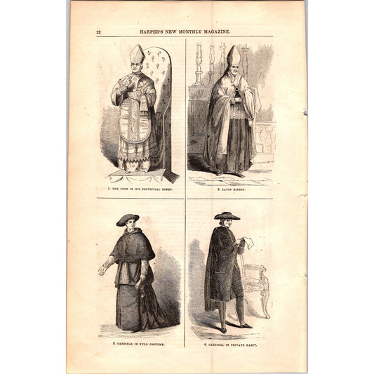 The Holy Week at Rome - Roman Catholic - 3 Pages 1854 Article I19