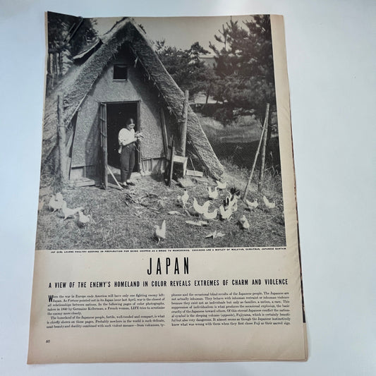 Japan: A View of the Enemy's Homeland 4 Pages 1940s WWII Era Article V30-1