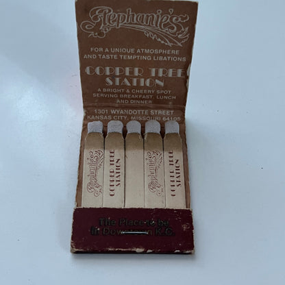 Stephanie's Copper Tree Station Kansas City MO Feature Matches Matchbook TB7-XSM