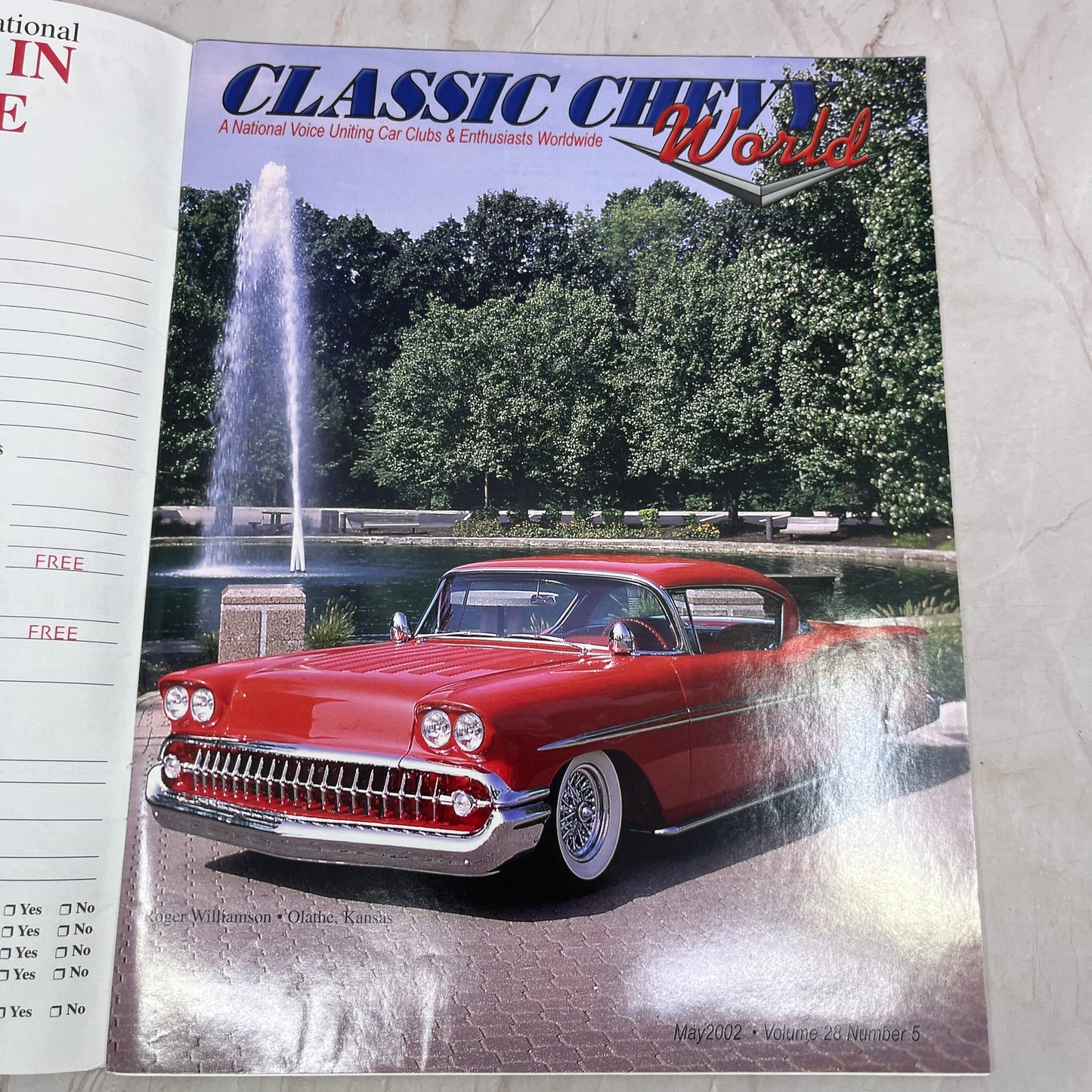 Roger Williamson Olathe KS - '55, '56, '57 Classic Chevy World - May 2002 M30