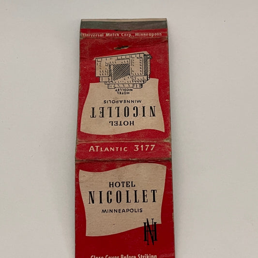 Hotel Nicollet Minneapolis Vintage Matchbook TB6-MB2-14