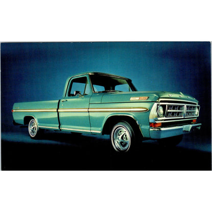 1971 Ford Pickup Truck Teal Promo Vintage Postcard PC6