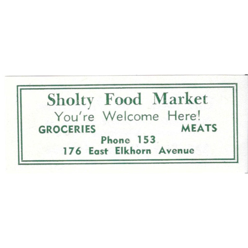 Sholty Food Market 176 East Elkhorn Ave 1957 Estes Park CO Ad AG4-S11