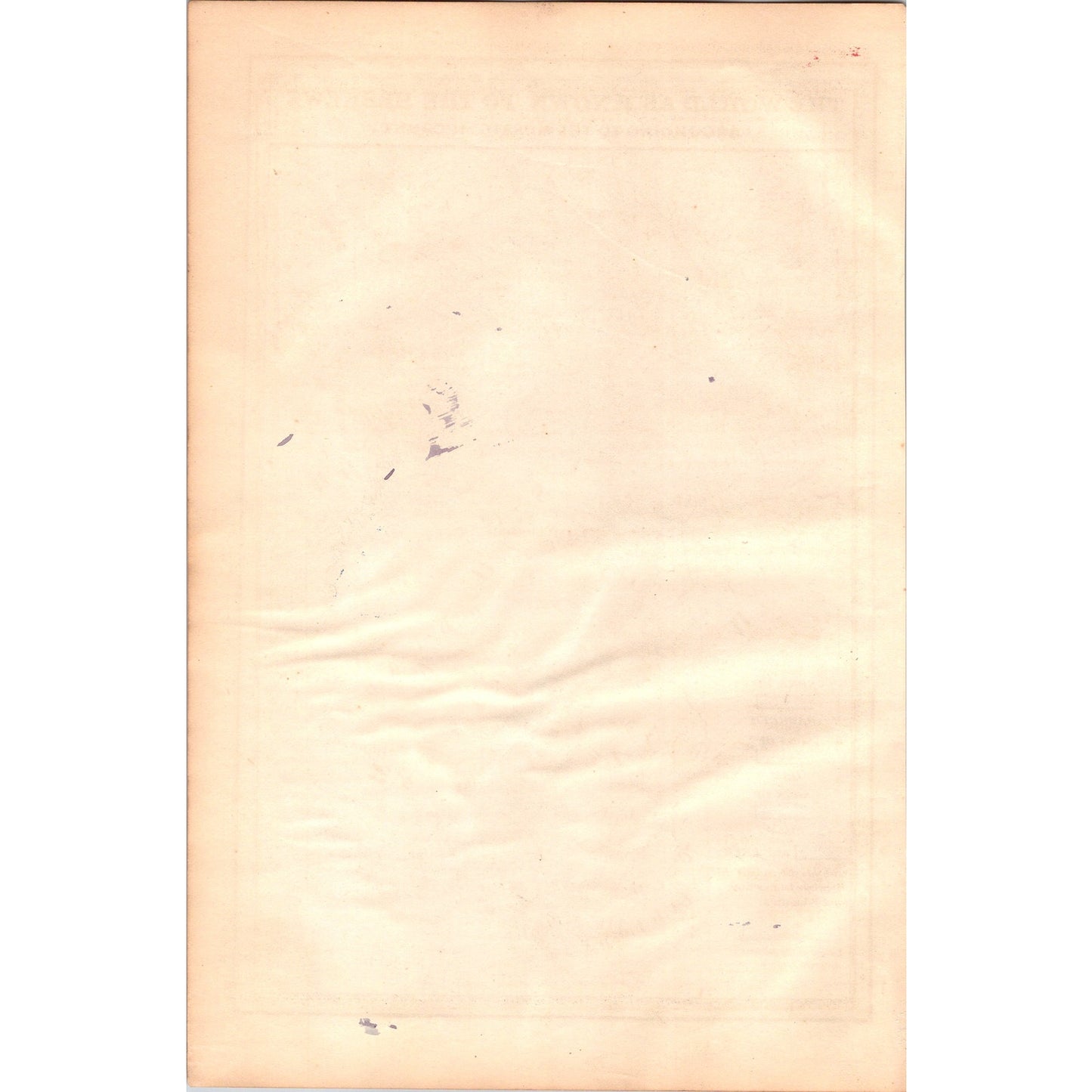 1864 Original Map of The World As Known to the Hebrews Tinted Engraving AJ6-2