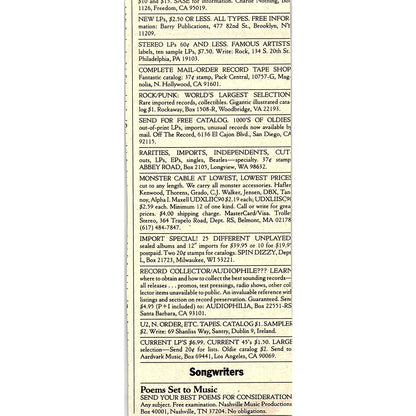 Incognito Sunglasses Royal Oak Michigan 1984 Ad AF8-H1