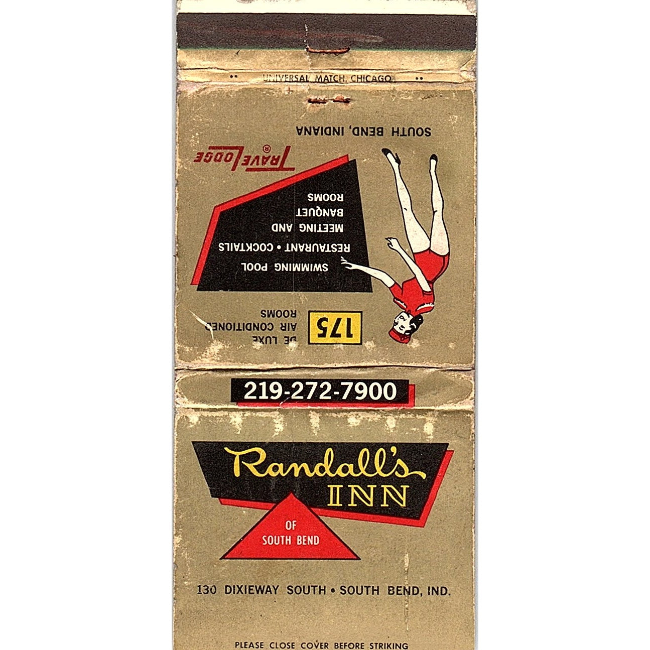 Randall's Inn South Bend Indiana Vintage Matchbook MM5-8