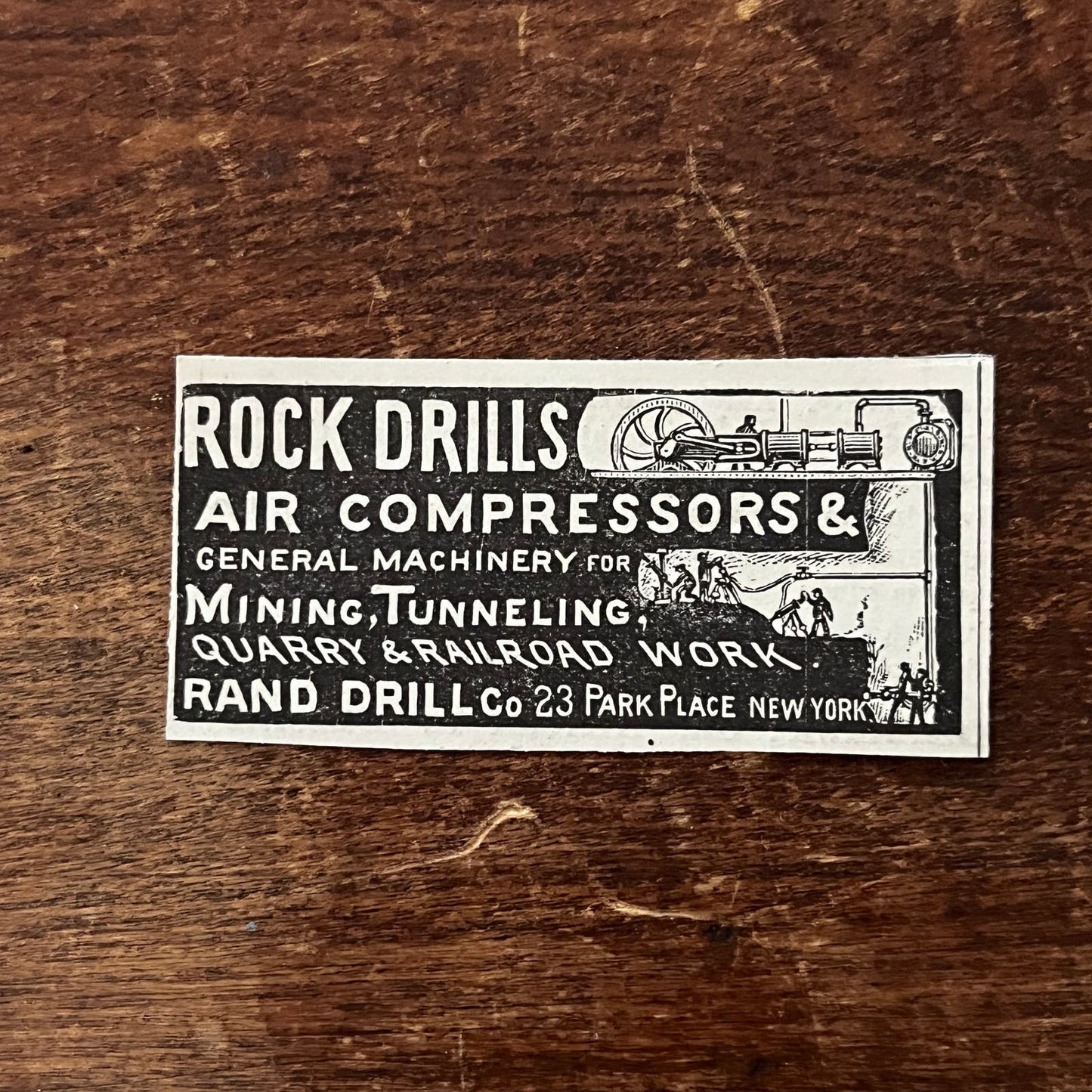 Rock Drills Air Compressors Rand Drill Co NY Original Advertisement AD8-P29