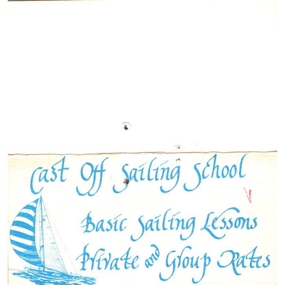 Cast Off Sailing School Bob Hesse Los Angeles CA Vintage Business Card SD8-B8