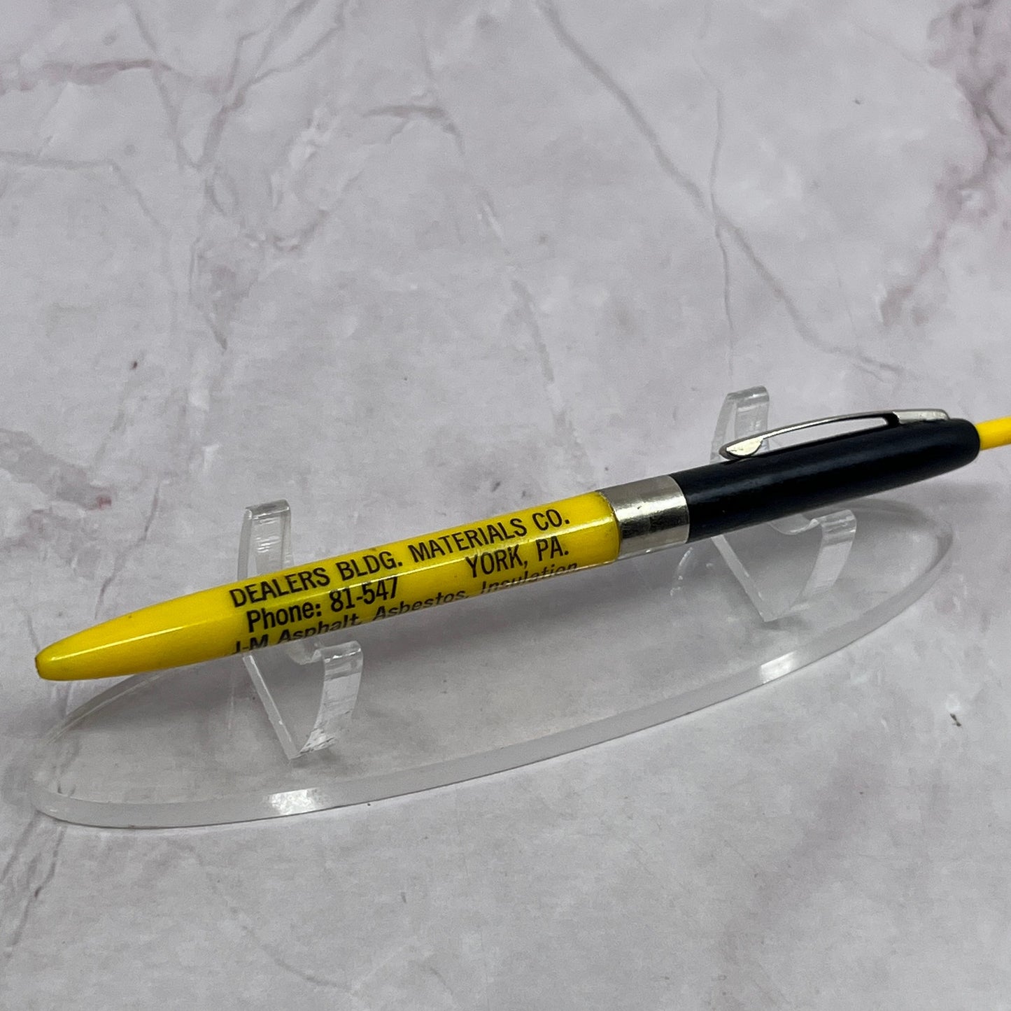 J-M Asphalt Dealers Bldg Materials Co York PA Vintage Advertising Pen TC5-PP2