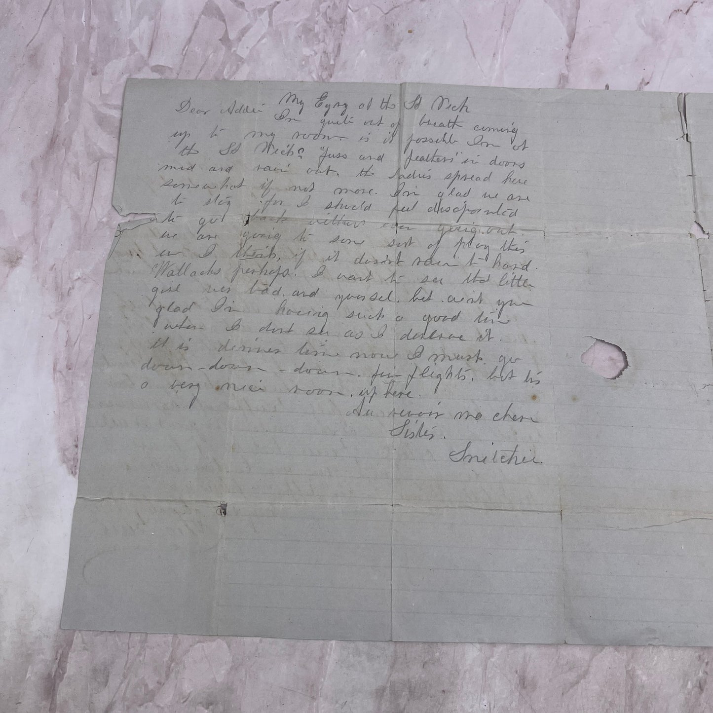 1857 Handwritten Letter Theo Dean Esq. Taunton MA D22