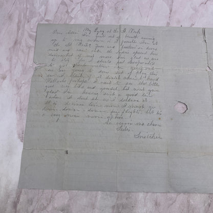 1857 Handwritten Letter Theo Dean Esq. Taunton MA D22