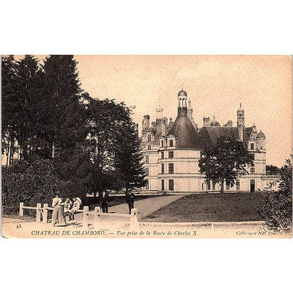 Château De Chambord Prise De La Route De Charles X French Antique Postcard PE14
