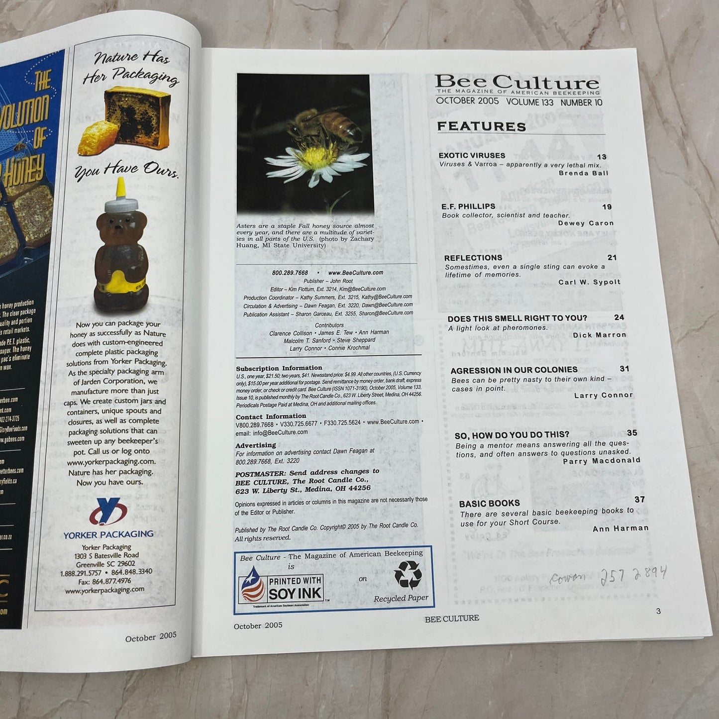 2005 Oct - Bee Culture Magazine - Bees Beekeeping Honey M9