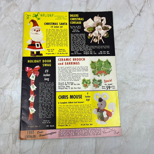 1961 Holiday Handicrafts Christmas Craft Catalog TI9-P3