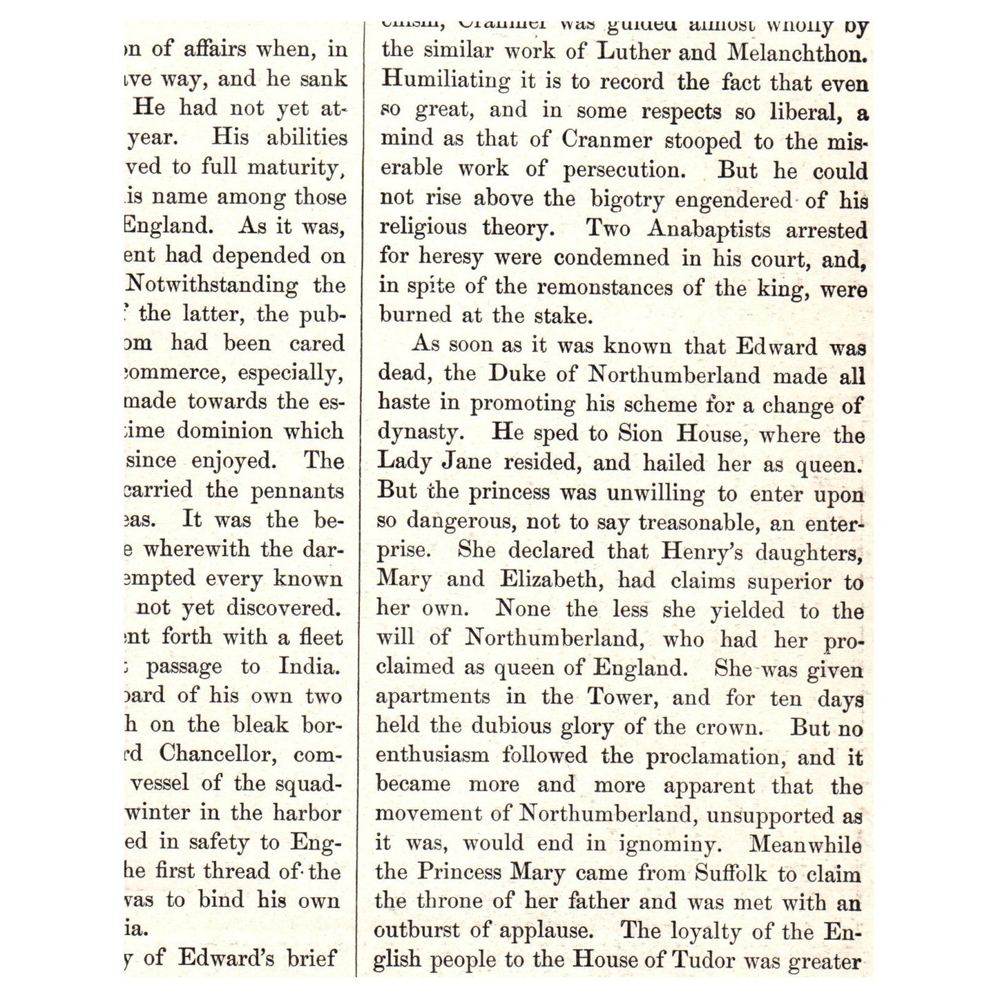 Mary Tudor 1911 Engraving Print AF5-8