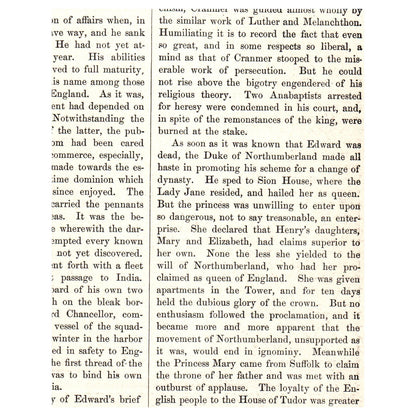 Mary Tudor 1911 Engraving Print AF5-8