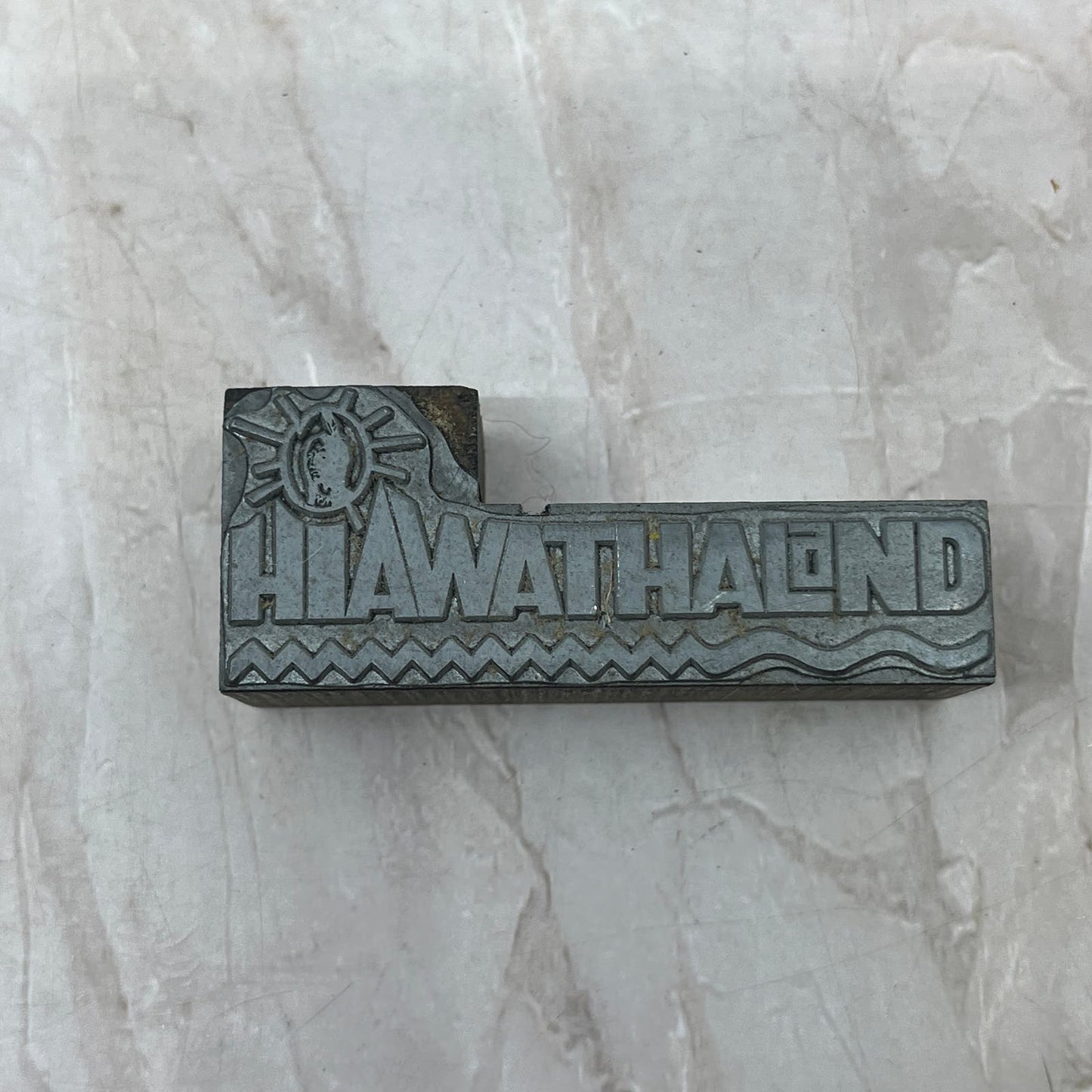 Hiawathaland - Vintage Letterpress Printers Block Plate TG8