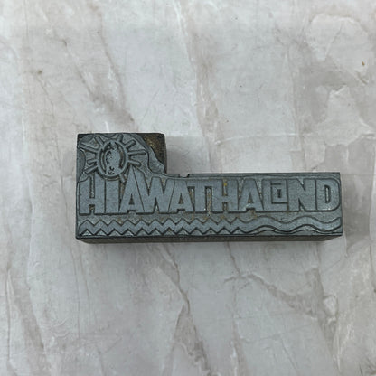 Hiawathaland - Vintage Letterpress Printers Block Plate TK3