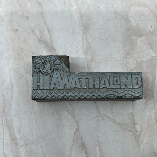 Hiawathaland - Vintage Letterpress Printers Block Plate TK3