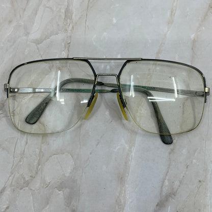 Stetson Half-Rim Silver Tone Aviator Sunglasses Eyeglasses Frames TE9-G6-2