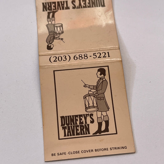 Dunfey's Tavern Windsor Hartford CT Vintage Matchbook Cover TB6-MB1-10