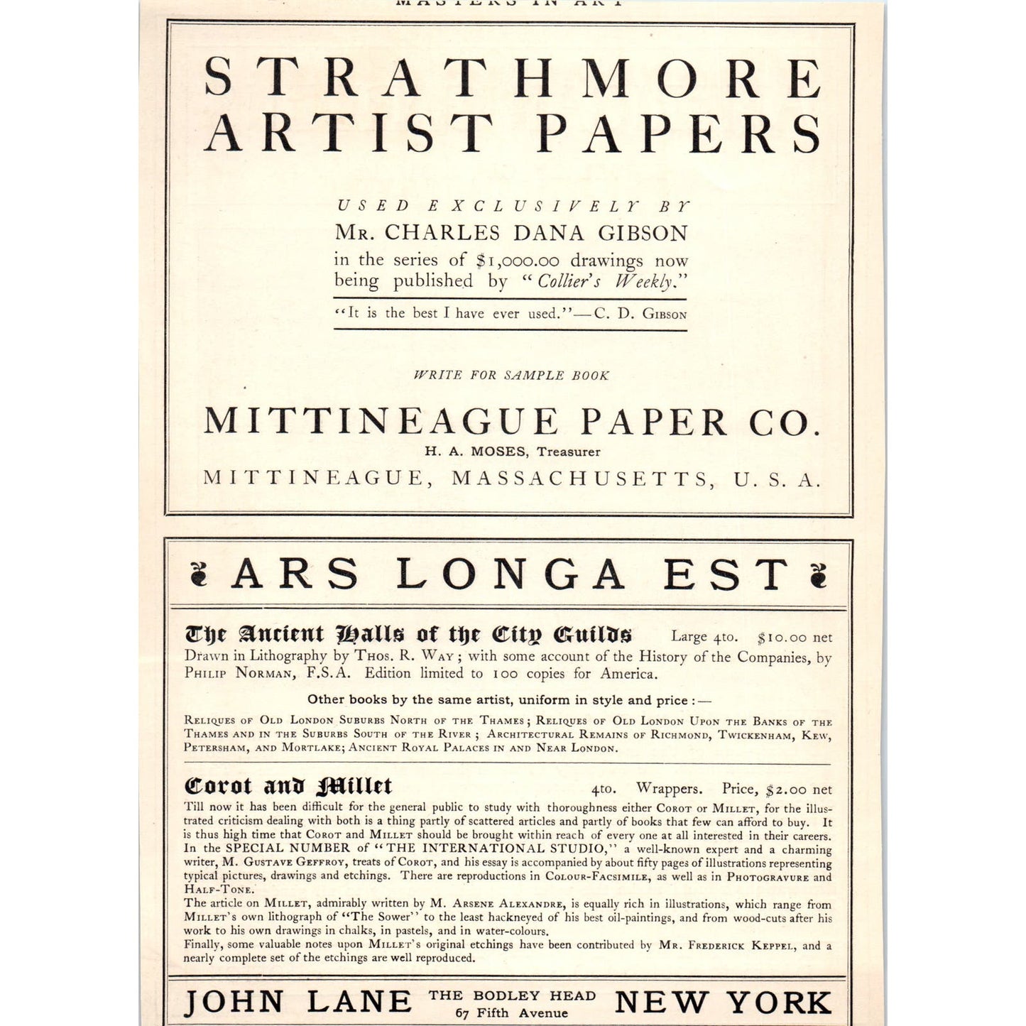 Bates & Guild Co American Gardens Guy Lowell c1905 Victorian Ad D13