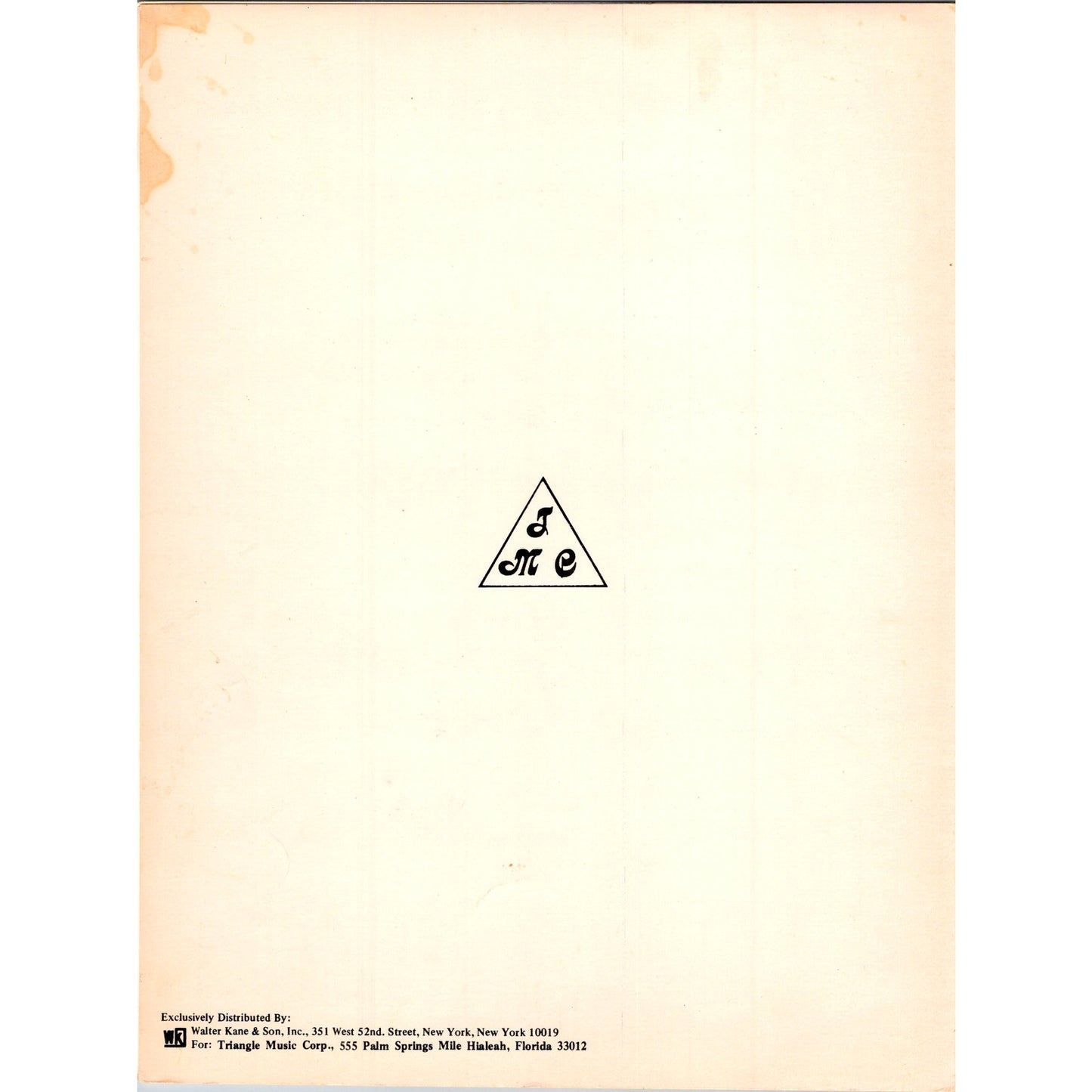 Top of the World Carpenters John Betts Richard Carpenter 1972 Sheet Music C12