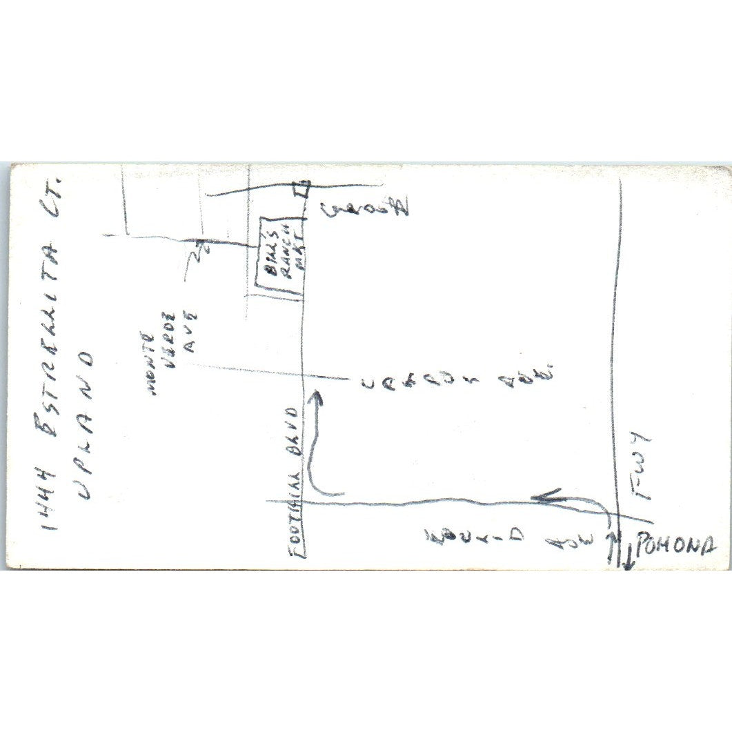 Alfred L. Williams Upland CA Vintage Business Card SD8-B16