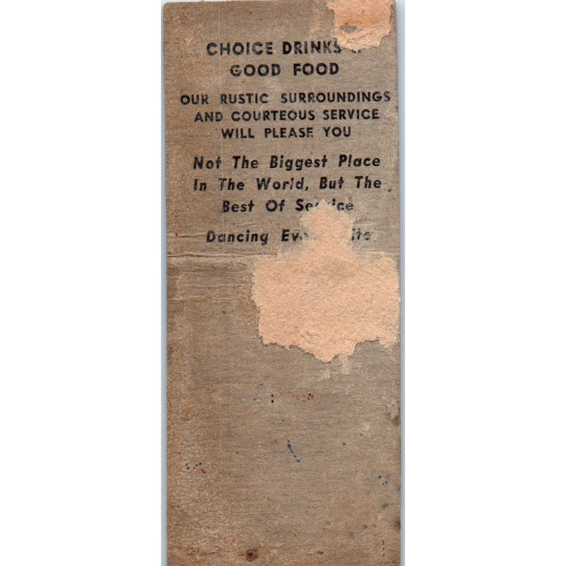 Log Cabin Nite Club Chippewa Falls WI Pinup Vintage Matchbook Cover SD2-Y5