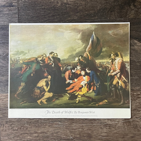 The Death of Wolfe by Benjamin West Vintage Art Print 9x11 V5