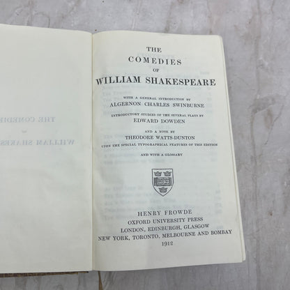 1912 The Comedies of William Shakespeare Henry Frowde Oxford Press TG8-B5