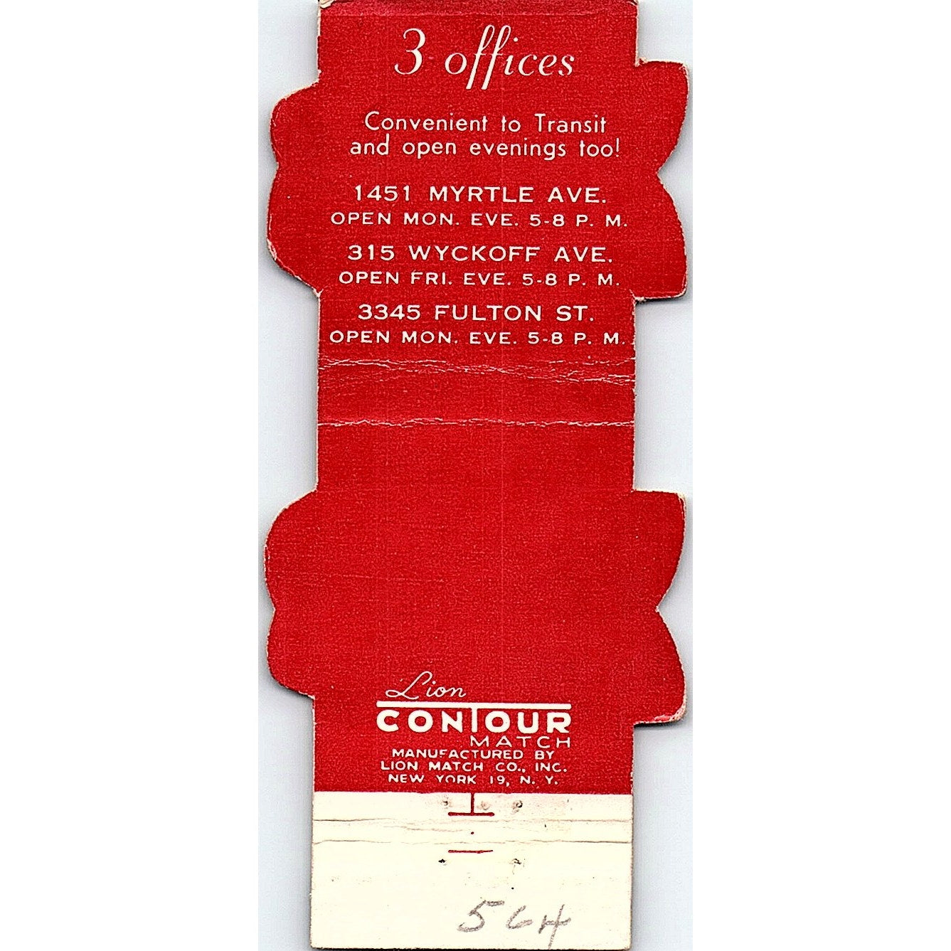 Hamburg Savings Bank Brooklyn NY Vintage Matchbook TB6-MB2-7