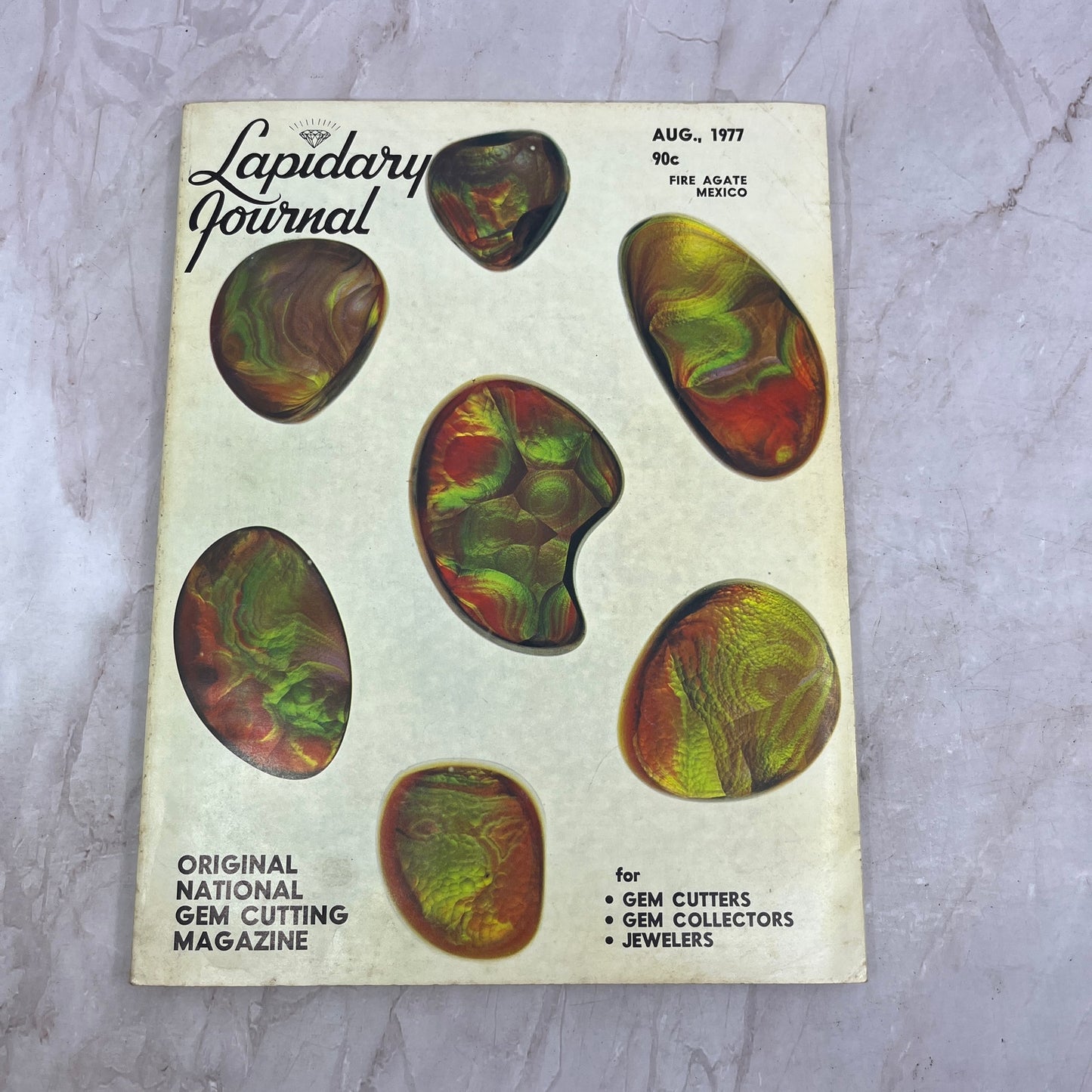 Fire Agate Mexico - Lapidary Journal Magazine - Aug 1977 M23