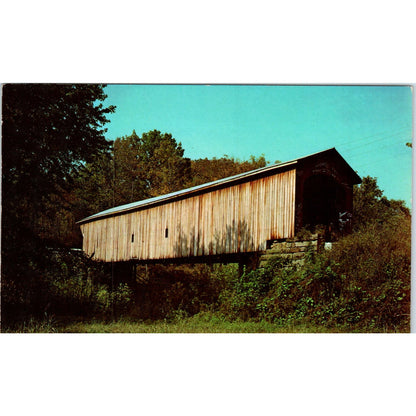 Richland Creek Bridge Bloomfield IN Vintage Covered Bridge Postcard PC16