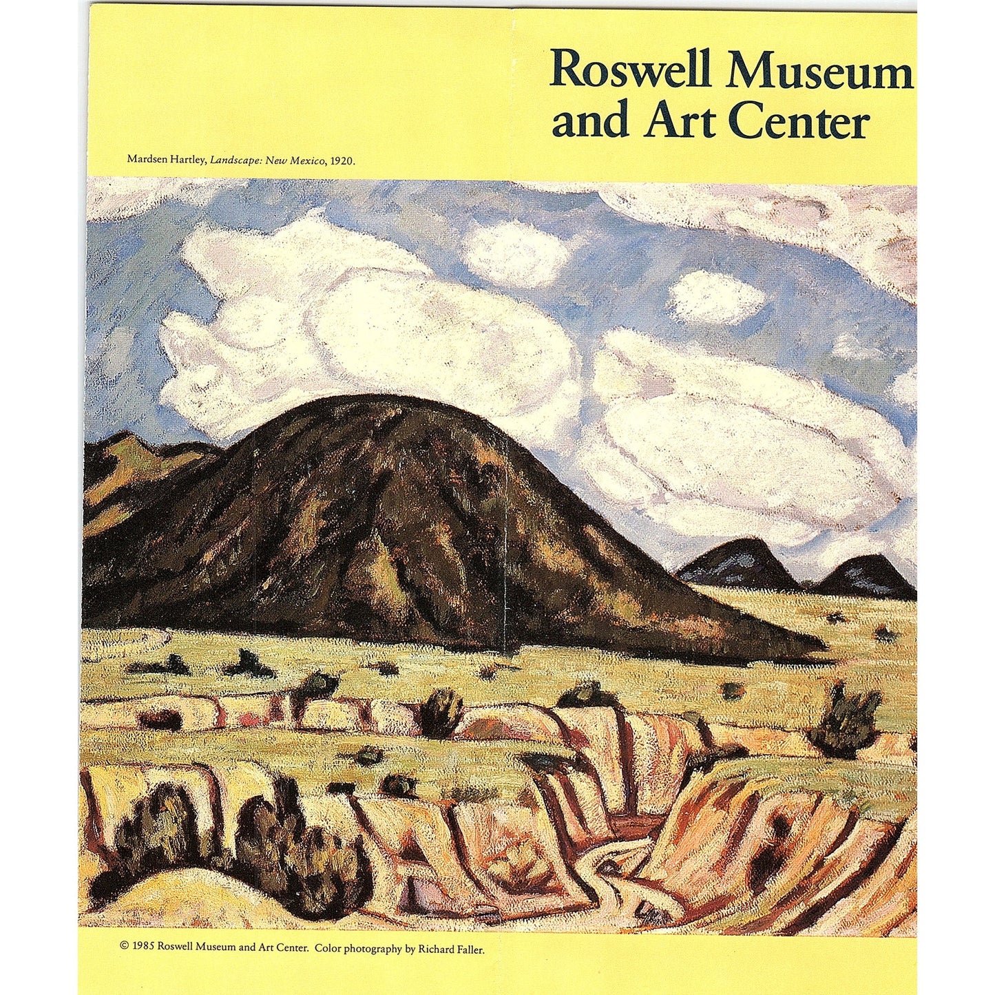 Roswell Museum & Art Center NM Vintage Fold Out Travel Brochure TH2-TB1