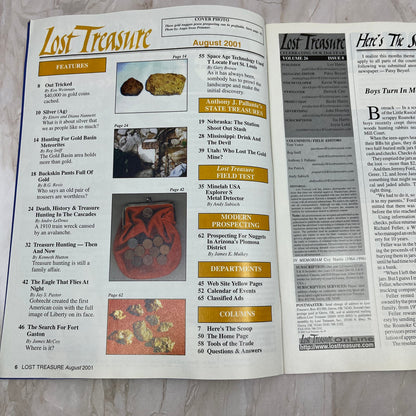 2001 Aug - Lost Treasure Magazine - Treasure Hunting Gold Prospecting M14