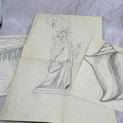 1940s Lot of Art Student Sketch & Studies Winifred Schutsky Pratt Institute TC5