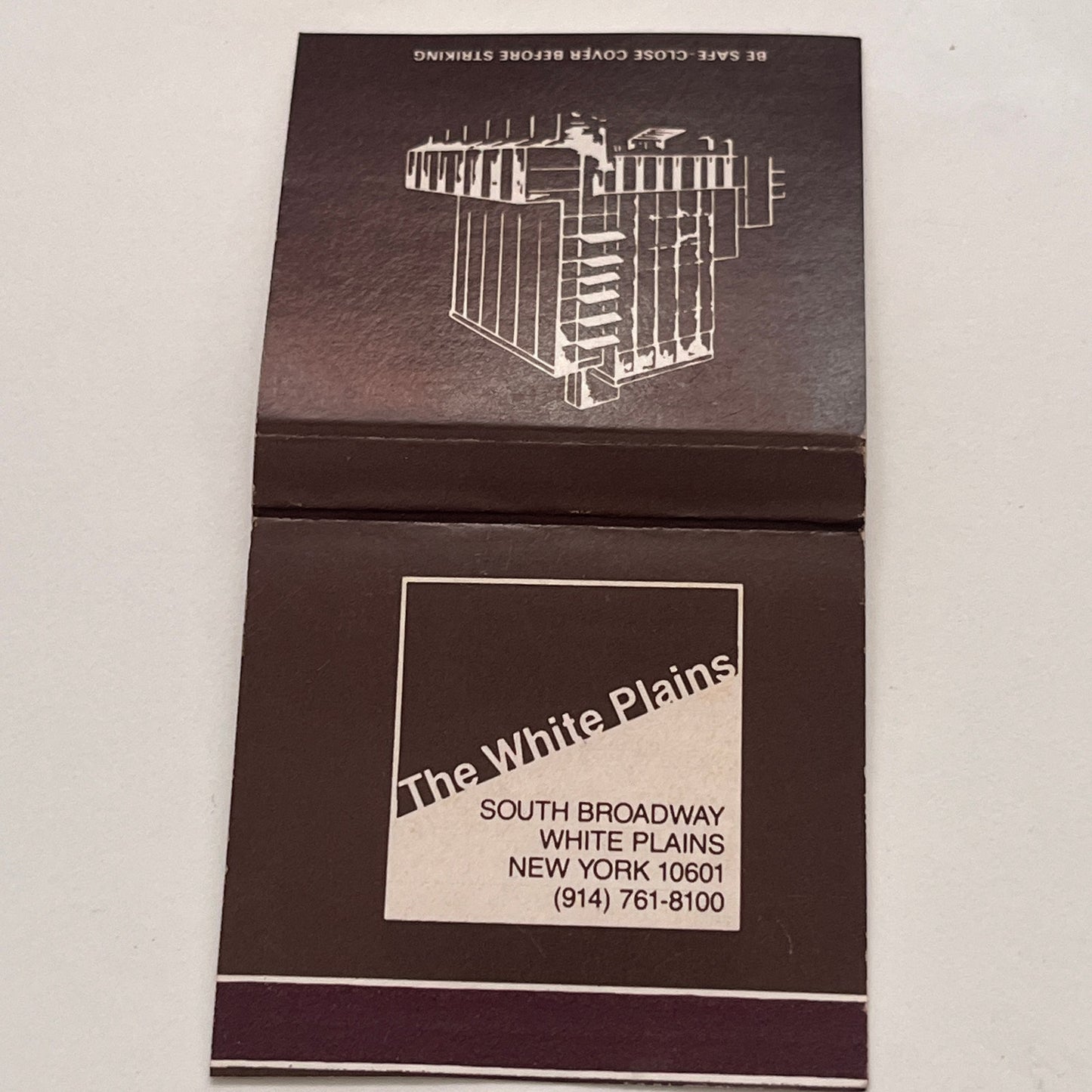 The White Plains South Broadway NY Vintage Matchbook Cover TB8-MB-6