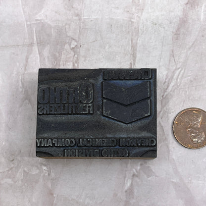 Retro Chevron Ortho Fertilizers Vintage Letterpress Printers Block Plate SF5