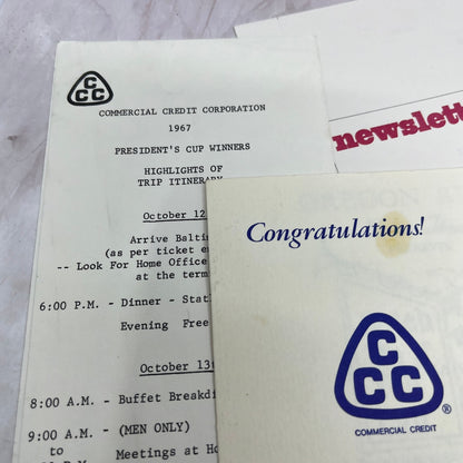 1967 President's Cup Ephemera Lot Menus Leaflets Invitation TA9-E1