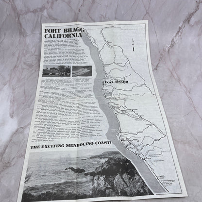 1970 Fort Bragg California Fold Out Travel Brochure TH9-CB